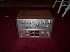 PIONEER QM 800A & QC800A VINTAGE QUAD AMPLIFIER WITH MATCHING QUAD PREAMPLIFER