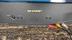 Vintage Sharp 25J-M100 CRT TV Retro Gaming Television No Remote 1997