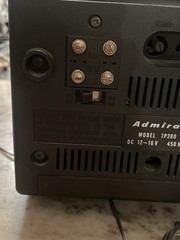 Vtg Admiral 7P280 Solid State B&W Television TV 7” Screen Powers On As Is