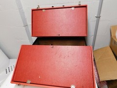 Vintage X Large TV Repair Tubes Wood Carrying Case Television Color Black White