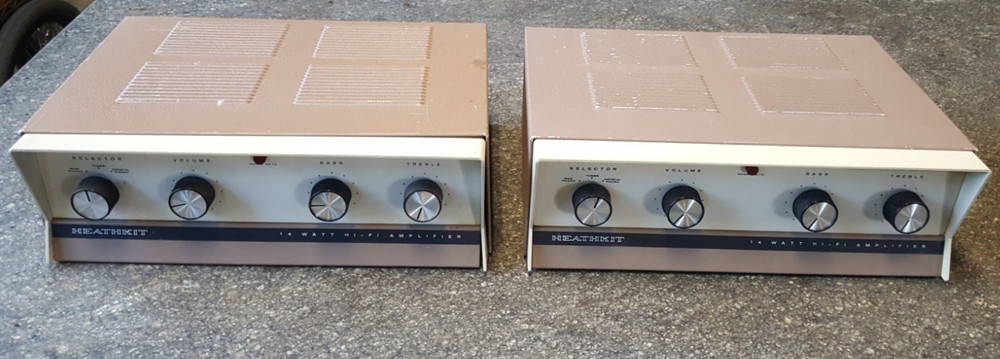 2x Heathkit AA-13 Mono Tube Amplifiers EL84/6BQ5 UA2/EA2/AA-161 Transformers