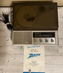 Zenith B525 Solid State Portable Radio-Phonogragh With Operating Guide
