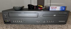 DV225MG9 VCR/DVD Magnavox Combo Player VHS 4 Head Hi Fi w/ Remote Cables Tape.