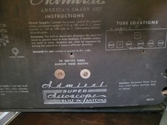 Classic WORKING Vintage Admiral 7T10 Radio Bakelite Black SUPER AEROSCOPE 1947