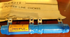NOS Vintage Ohmite Z-20 Blue Power Line Choke Resistor 5 Amp 13.5 H 0.15 ohm DC