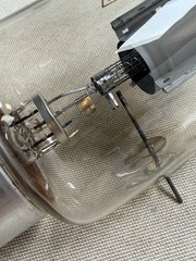 Heintz & Kaufman 254W RF Transmitting Vacuum Tube Military Radio Uranium Glass
