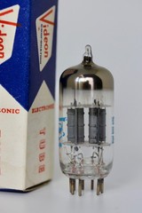 12AX7 ECC83 SINGLE TUBE VERY RARE TAIWAN VIDEON 1960s 1700/1700 (106%/106%)