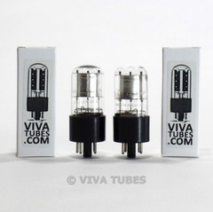 True NOS Matched Pair GE USSR 0D3/OD3 Silver Plate UFO Get Vacuum Tubes 100%+