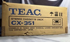 Teac CX-351 Stereo Cassette Deck for PARTS/REPAIR w/Original Manual SOLD *AS-IS*