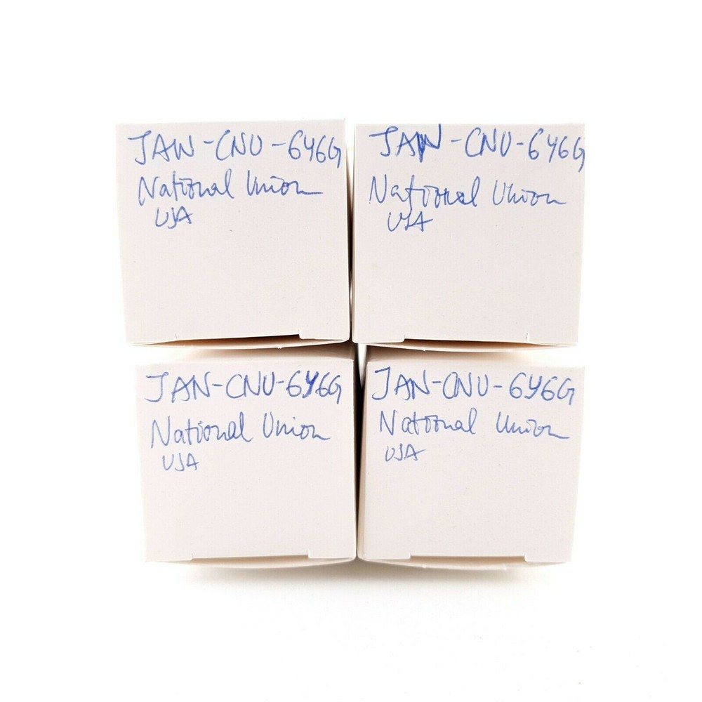 4 X JAN CNU 6Y6G TUBE.NATIONAL UNION BRAND. MATCHED PAIR + 2 TUBES CL ENA
