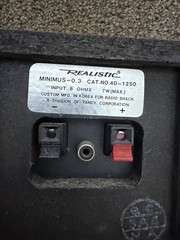 REALISTIC MINIMUS 0.3 Cat. 40-1250 Shelf Speakers 7 Watts Untested SKU:P
