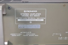 Pioneer SA-9800 Stereo Integrated Amplifier Vintage AC100V Working