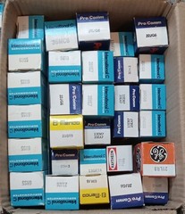 Tube Lot of 62 NOS Vintage Vacuum Tubes Boxed International ProComm DuMont GE