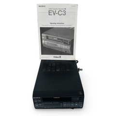 Video 8 EV SONY C3 8mm VCR For Parts Repair – Powers On FF REW Work *Read Desc*
