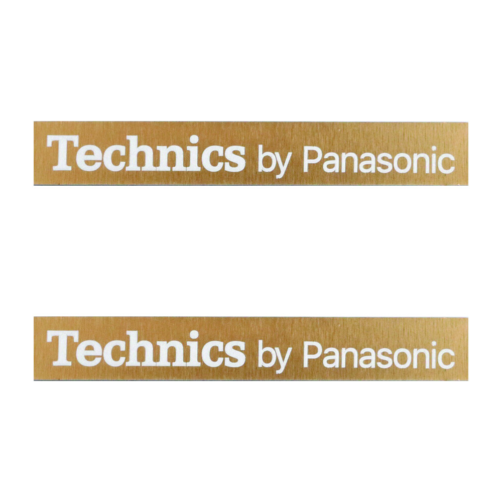 Technics by Panasonic Turntable Logo Badge 54mm(2.125″)X7.9mm(0.312″) gold