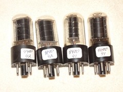 4 x 6V6gt Hytron Tubes *Clear Glass*Very Strong Matched Quad*#14