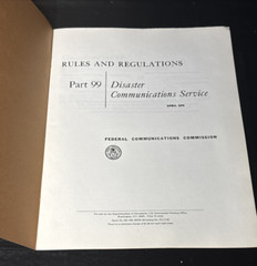 1976 FCC Rules & Regs Amateur Radio Service Citizens Radio Disaster Comm Vintage