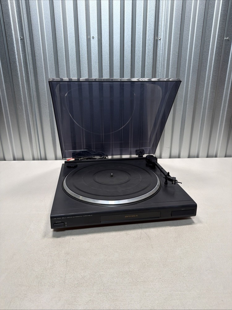 Optimus LAB-1000 Belt Drive Automatic Turntable Radio Shack Works – No Cartridge