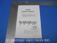 ROCKFORD FOSGATE RF2000 POWER AMPLIFIER OWNER’S MANUAL (Same As Hafler JF2000)