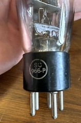 Pair Type VT 37 ST Bottle Globe Black Plate Power Tubes Sylvania SC251A SC966P