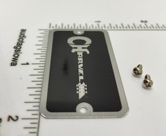 Charvel Guitar Case Logo Badge Custom Made Silver Aluminum