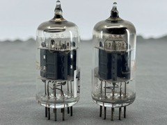 (2) RCA Silvertone 12AX7A ECC83 Short Gray Plates Halo Getters Test Strong TV-7U