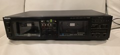 Vintage Philips FC567 Dual Logic Auto Reverse Hi-Speed Dub Cassette Deck TESTED