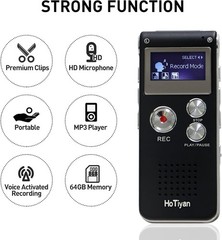 Digital Voice Recorder Audio Recording – 64GB Audio Recorder with Playback Vo…