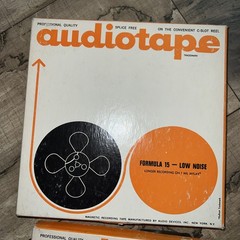 4 VTG Formula 15 Audiotape 1800′ Mylar Tape Reels & Scotch 203 -Prerecorded