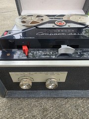 Vintage Webcor Compact Deluxe Reel-to-Reel Tape Recorder EP2302-1A-WORKING W/MIC