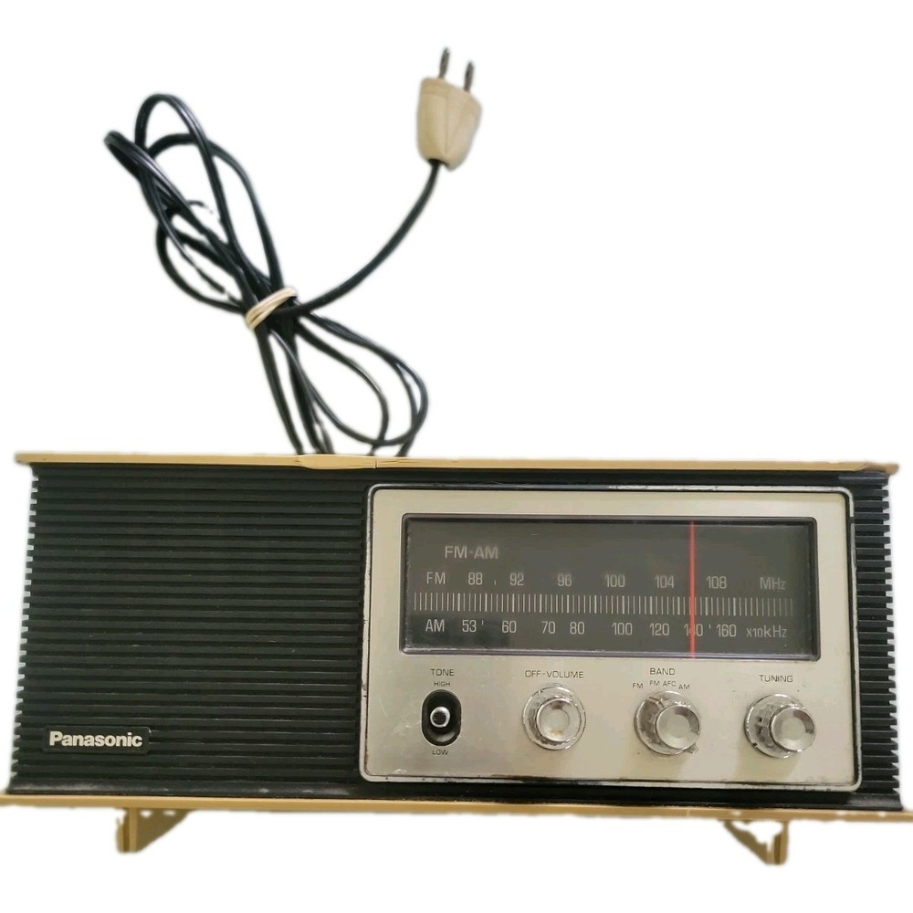 Vintage Panasonic RE-6283 AM FM Table Radio Tan Black MCM Retro 1970s WORKS