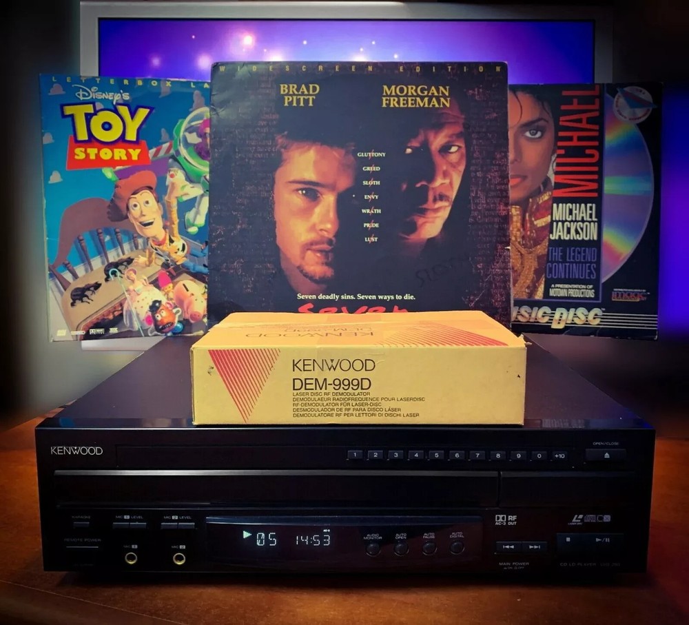 KENWOOD LVD-290 🌈RaRe🌈 Laser-Disc Demodulator Adapter Movie Bundle