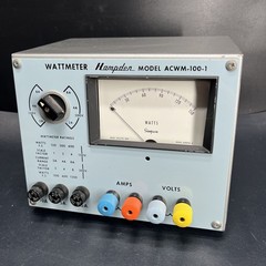 Vintage Hampden Wattmeter Model ACWM-100-1, Educational Training School Labs.