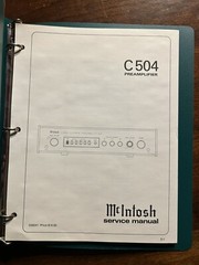 McIntosh C504 Stereo Preamplifier Service Manual Original OEM Genuine Rare