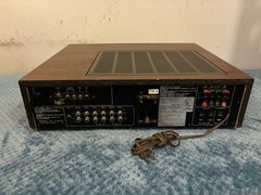MITSUBISHI DA-R15 VINTAGE 2 CHANNEL STEREO AM FM RECEIVER WOOD CABINET NICE
