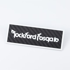 Rockford Fosgate Speaker Custom Made Badge carbon fibre 106mm(4.17″)X39mm(1.54″)