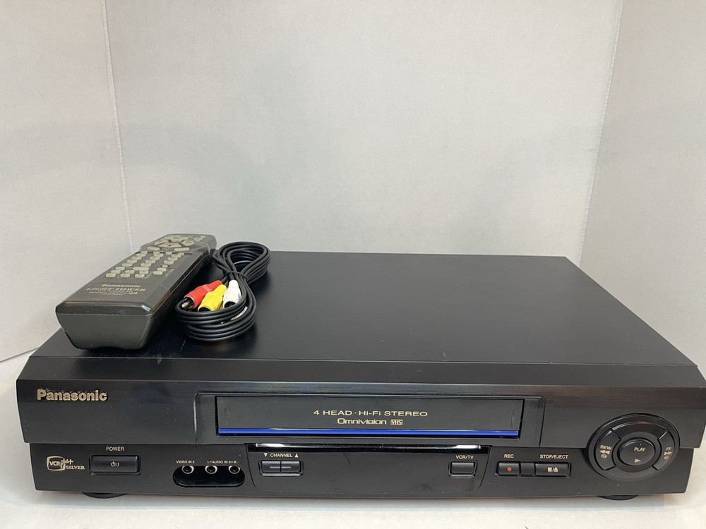 Panasonic VCR Plus PV-V4601 Blue Line 4 Head Hi-Fi Stereo Omnivision w/ Remote