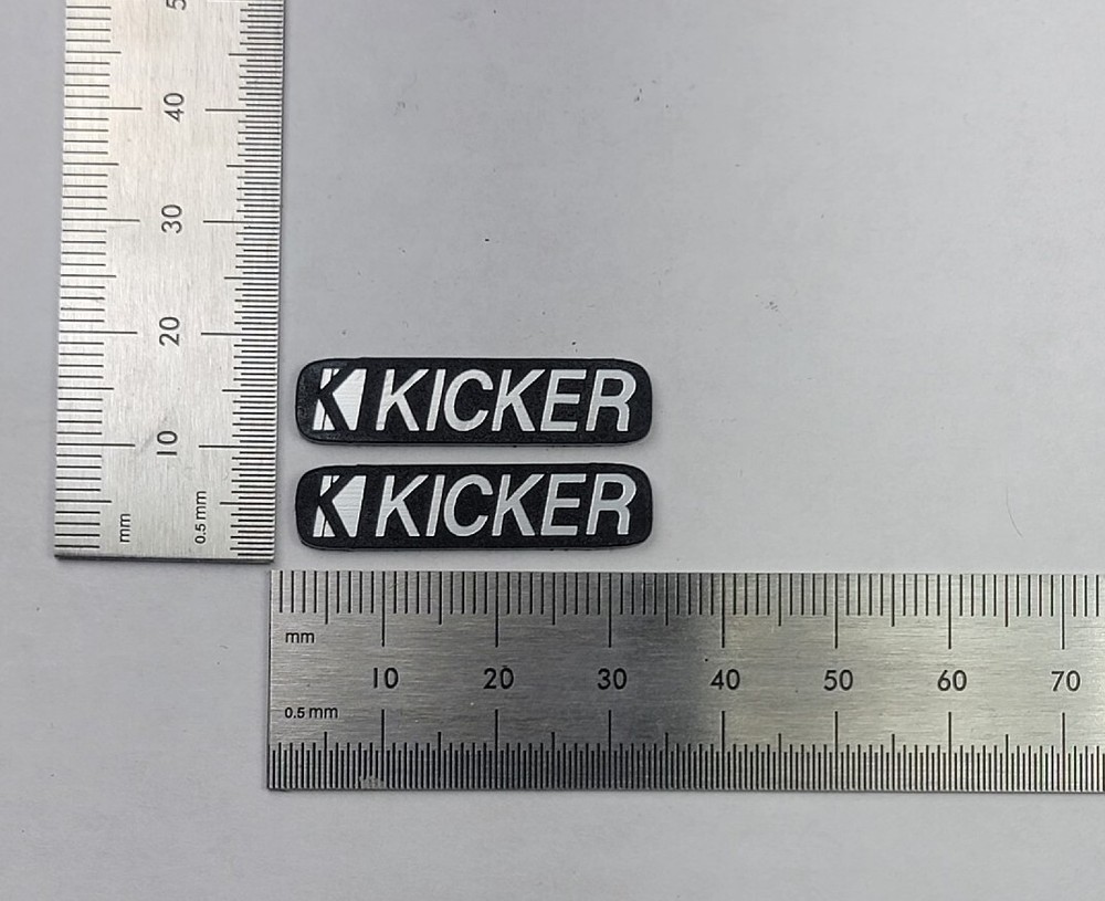 Kicker Speaker Badge Pair Logo Emblem Name Plate Custom Made IN USA🇺🇸