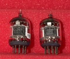 Two GE 6386 Tubes /Amplitrex Tested +100%/D Get /x3 Mica /Black P / Mid 1950’s