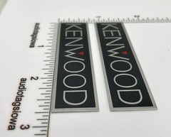 Kenwood Badge Logo Emblem Pair for Speakers, Amps, Turntables Black Version