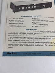 Vintage DBX 177 Decilinear Noise Reduction System Instruction Manual