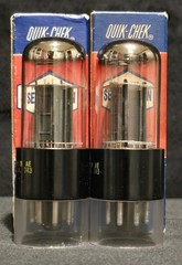 RCA SELECTRON 6SN7 GTB TUBE 1957 TALL BOYS CHROME TOPPED HALO MATCHING SET NIB