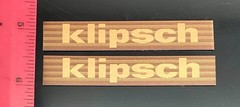Klp Speaker Badge Custom Made Aluminum PAIR Laser