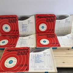 5 BASF Reel To Reel Tapes 2400 Ft With Cutter Box For Reel Tape West Germany