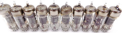 10 Nice Tested Vintage General Electric 12BY7A Black Plate Vacuum Tubes