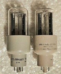 JAN 5R4WGA 5R4WGB Tube Pair Potato Masher Untested + (4) New Ceramic Sockets Lot