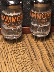 12AU7A Tube Pair CBS Short Black Plate O-Get Test NOS 100% Hammond Stamp 1959