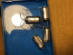 4 NOS NIB Vintage Centralab .0075 uf 600v Polystyrene Glass Capacitors CRL