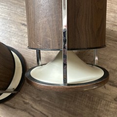 Vintage Pair Zenith Circle of Sound Speakers Mid Century Modern Omnidirectional