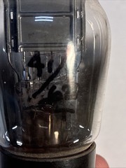 2 National Union branded vacuum tubes Type 45 power amplifier triode ST shape